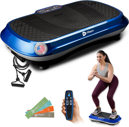 Waver Vibration Plate Exercise Machine – High-Intensity Vibration for Muscle Activation, Full-Body Workout Vibrating Platform with Loop Bands, Fitness Equipment for Strength Toning & Fat Loss